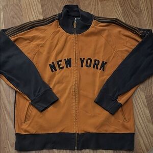 New York Men's Orange and Gray Jacket